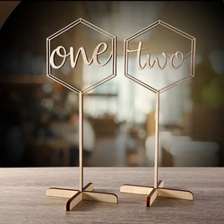 2021 laser cut wooden table numbers for wedding decoration