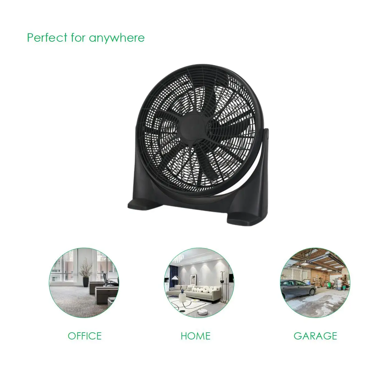 14 16 18 20 Inch Floor Box Fan with 3 Speed and 5 Blade for Home Use Ventilador