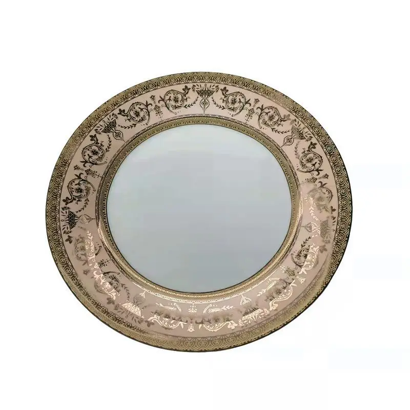 2022  New Product Porcelain  Golden Flower 10.5 Inch Dinner Plate Muslim Culture