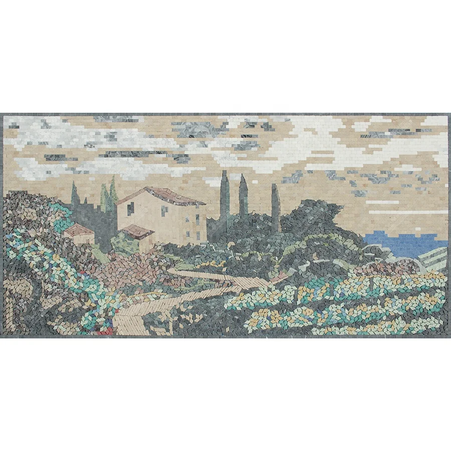 Custom Handmade Marble Stone Mosaic Murals Art Pattern Design For Kitchen Dining Living Room Wall Hotel OEM Project