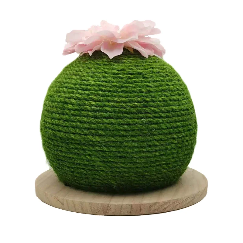 Оптовая продажа, прочные сизальные материалы в форме шара кактуса, Когтеточка для кошек, игрушки для кошек