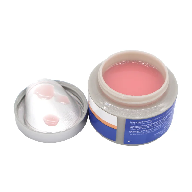 Hot sells 56G soak off camouflage buildering nail extension uv gel lacquer jelly acrylic gel cover pink gel