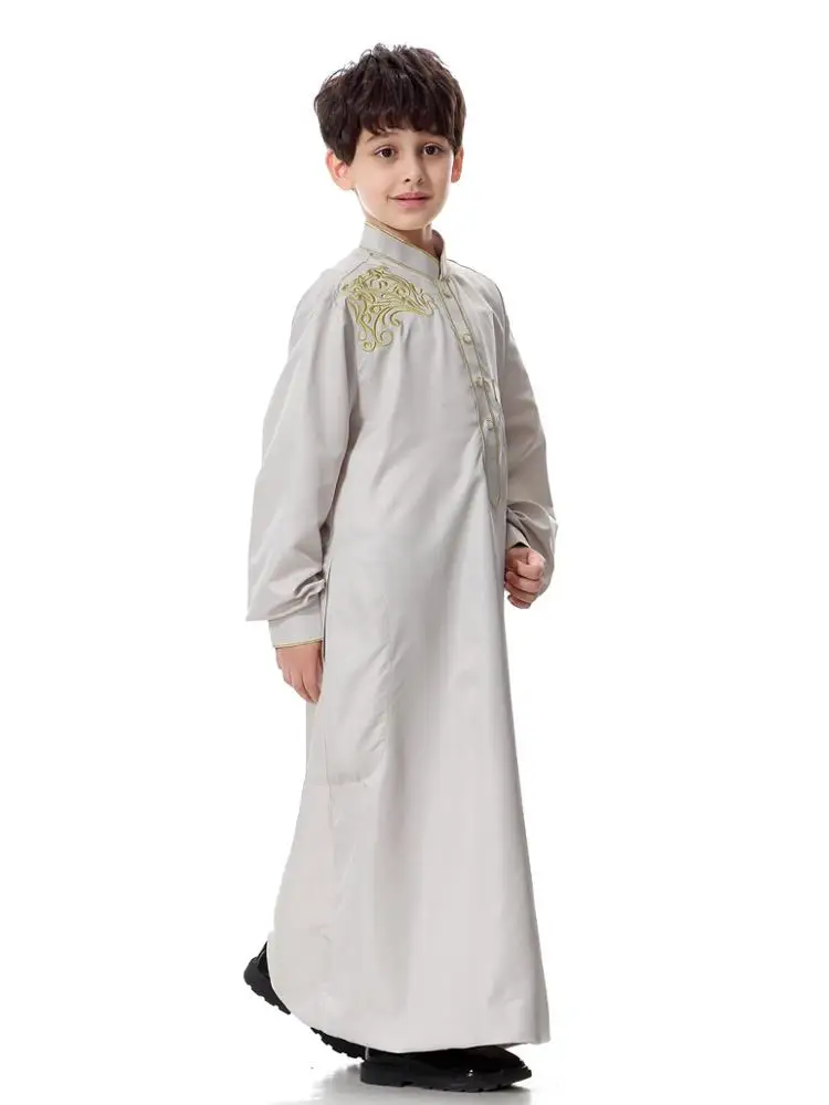 MXCHAN Robes for Muslim Arab middle eastern teenage boys arab thobe abaya kids islamic clothing