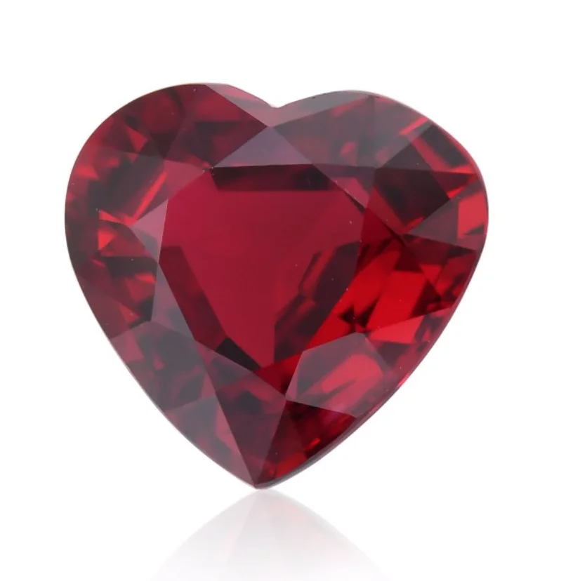 3.38Carat Pigeon Blood Red MOZAMBIQUE Ruby Heart Shape GRS Certified Loose Gemstone Ruby Stone By Real Gems Free Ship Precious