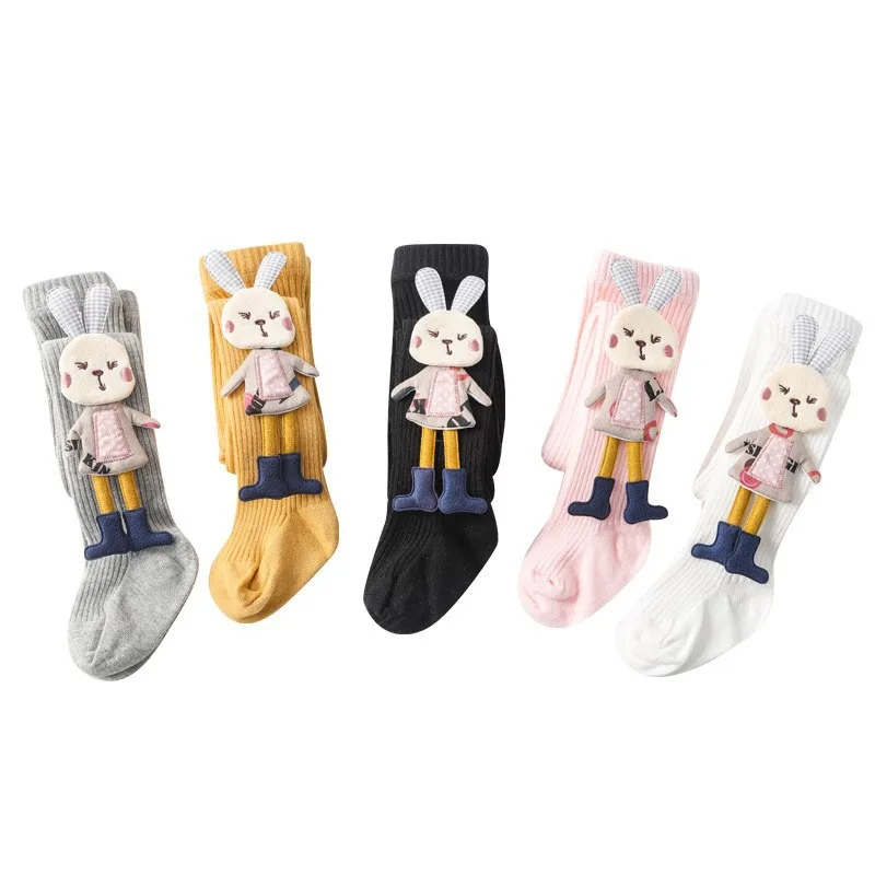 High Quality Cotton Baby Pantyhose Adjustable Baby Leggings Cute Cartoon Tights For Baby Girl