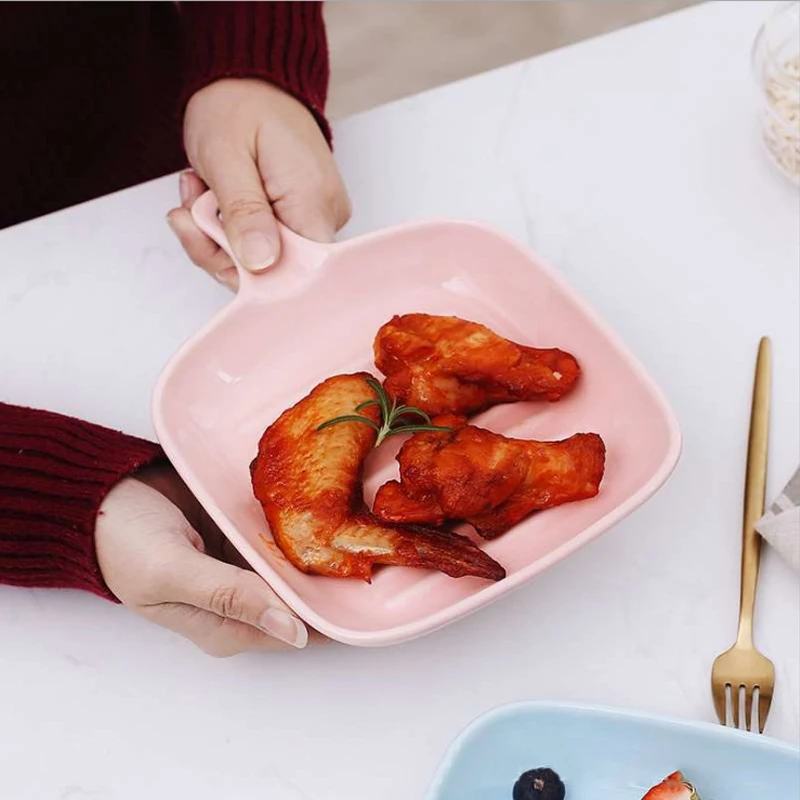 ceramic baking dish oven barbecue tray home baking tray ceramic with handle