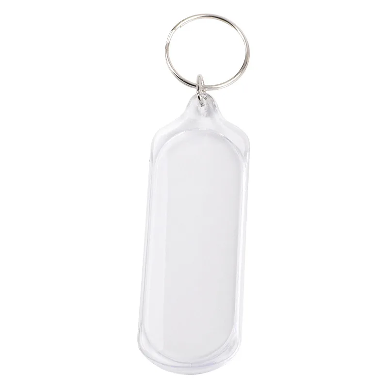 Clear Key Holder Beer Opener Plastic Multi Tool Keyring Promotion Insert Photo Transparent Acrylic Bottle Opener Keychain