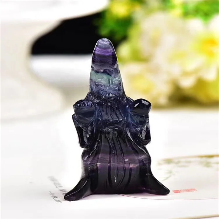 Robin Crystal wholesale semi precious stone carving crystal witch for reiki chakra