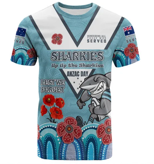 Summer Cronulla Sutherland Sharks T Shirt Manufacture Customized Naidoc Torres Strait With Aboriginal Inspired Culture Shirt