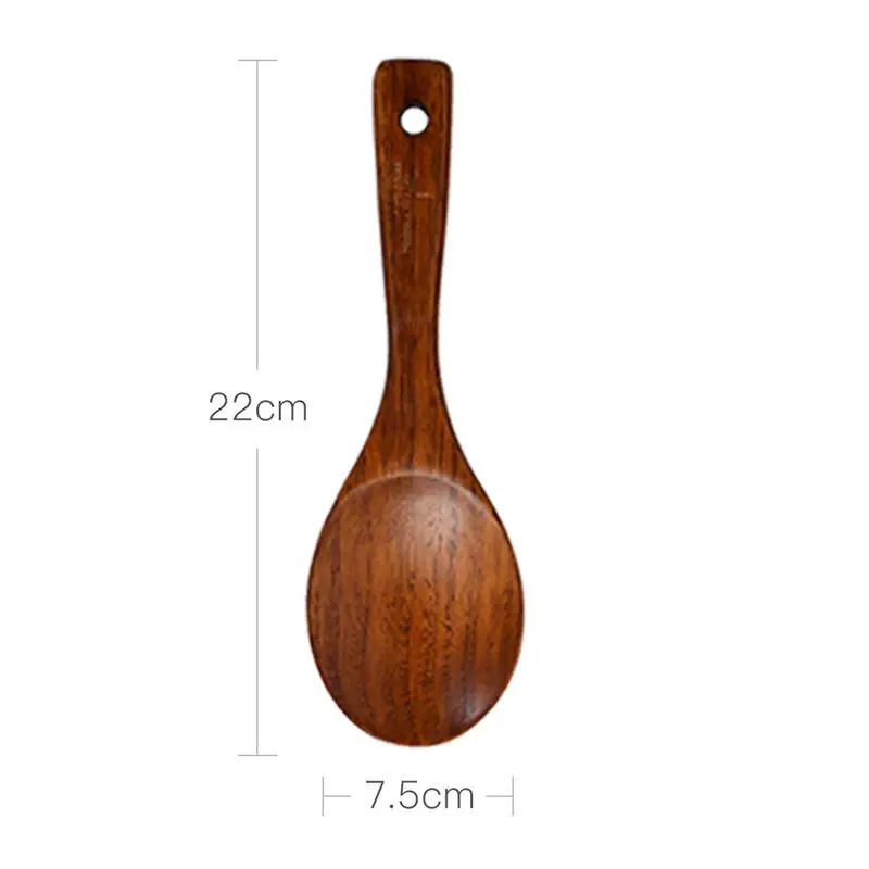 Custom Logo New Home Wooden Kitchen Spatula Spoon Cooking Tools 22mm Rice Wooden Spatula