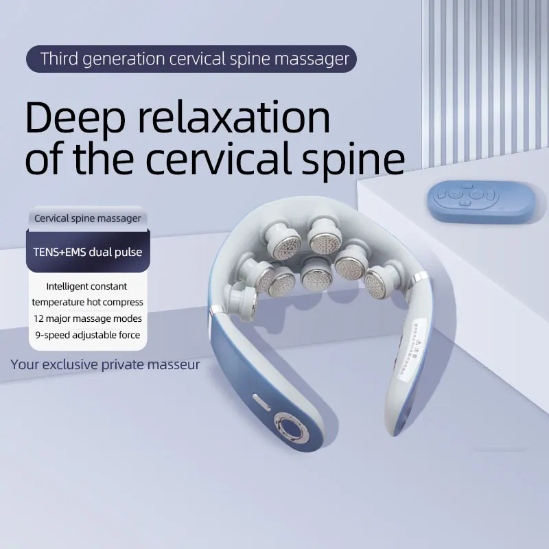 Intelligent Neck Massager Pulse Heating Physical Therapy Instrument Hot Cervical Vertebra Instrument