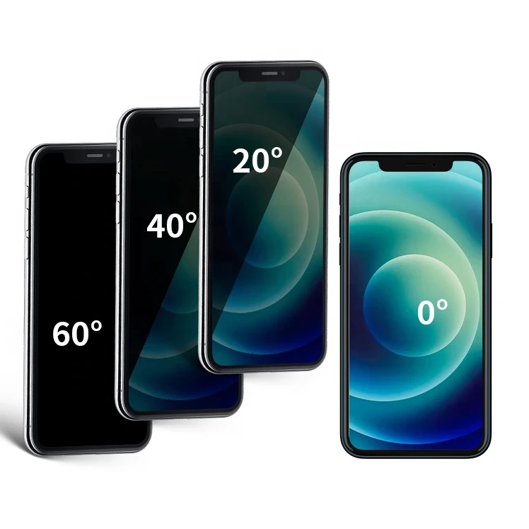 High Quality 0.33mm 3D 9H Anti Spy Privacy Tempered Glass privacy screen protector For iphone 11 12 13 Pro Max Mini