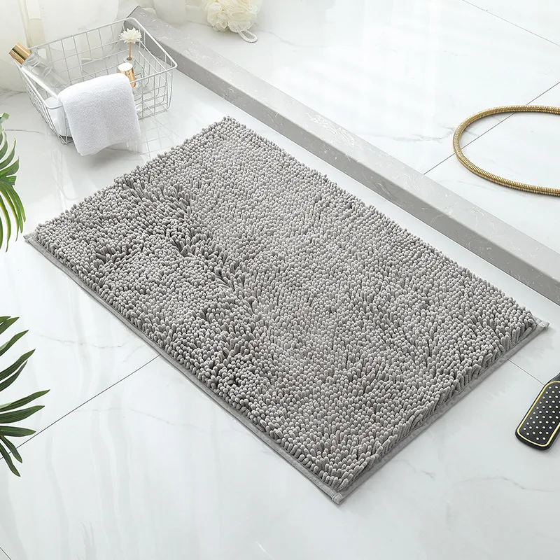Washable Encrypted Thickened Chenille Floor Mat Non-Slip and Absorbent Customizable for Door Bathroom Bedroom or Office Use