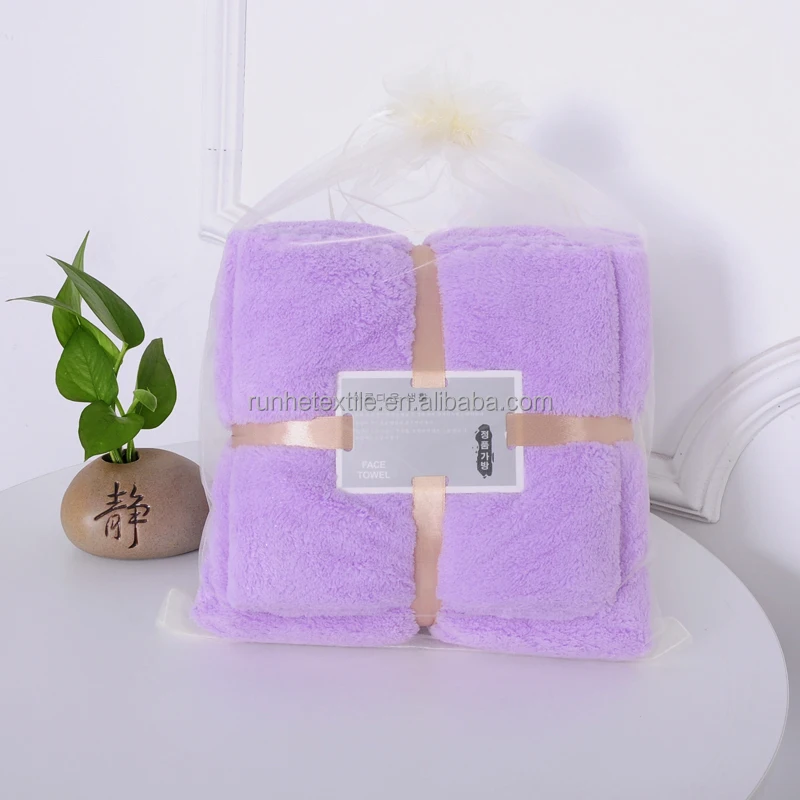 Luxury Women Gifts Super Soft Quickly Dry Multicolor Household Coral Fleece Microfiber Bath Towel Set