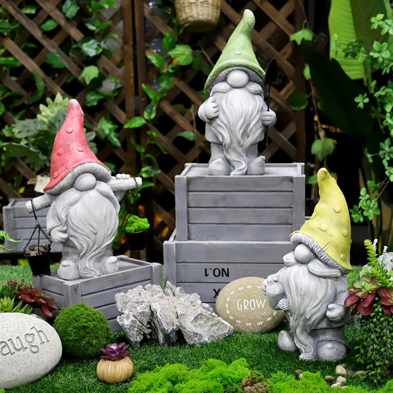 Redeco Wholesale Classic Magic Gnome Magnesium Oxide Gnome Doll Magnesia Crafts For Gifts Home Garden Decor