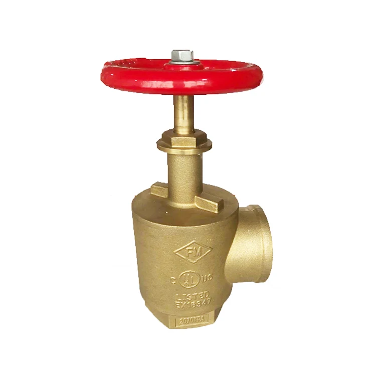Factory price  2.5 Inch Brass Chrome Angle Hose Valve UL/ULC Certified Firefighting Equipment for Fire Sprinkler & Fire Hydrant