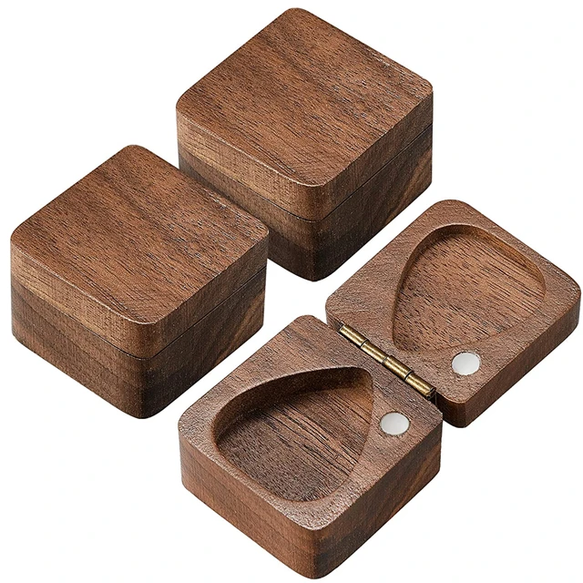 2 Pieces Personalized Custom Engraved Wood Guitar Pick Musician Valentines Day Gift Christmas Gift Wooden Box For guitar player