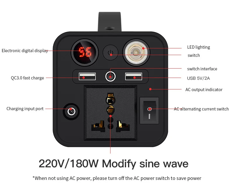 12v dc output powerbank ternary lithium battery power station power bank 45000mah