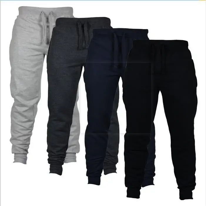 Best Design Solid Color Bunched Foot Trousers For Men Spring And Autumn Sports Breathable Harun Pants