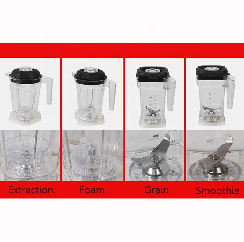 Electric Vegetable Juice Blender 1300W High-Power Fruit Juicer Food Processor Multifunctional Smoothie Blender