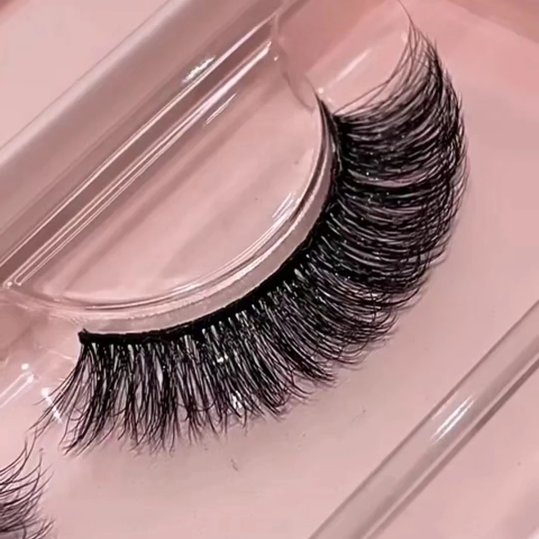 New style customized packing  DD curl Strip Russian Volume eye lashes private 3d faux mink thready eyelash online shopping