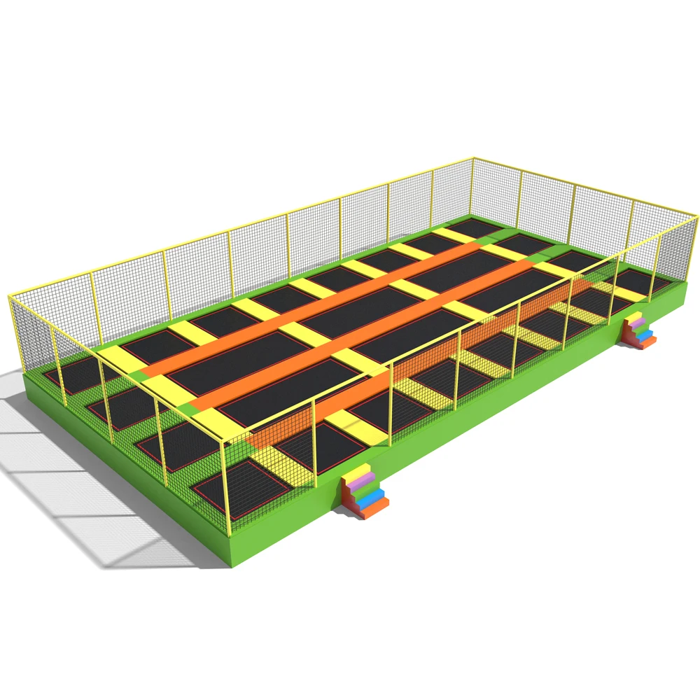 
playground jump trampoline with safety net 