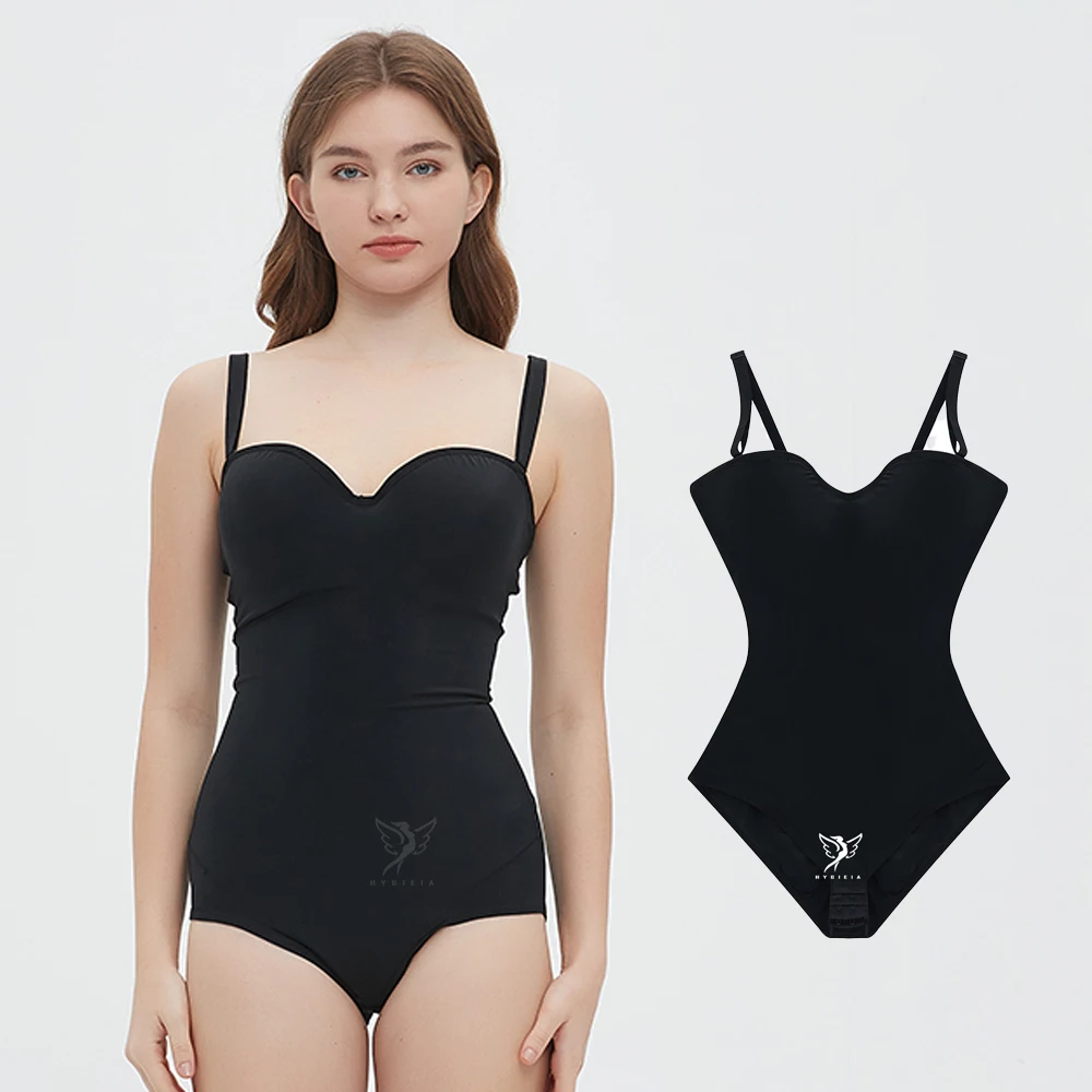 Hygieia Hot Sculpting Bodysuit seamless tummy control Plus Size Shaper with push up bust lift body shapewear with build-in bra