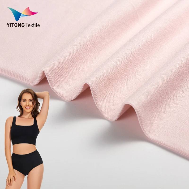High Quality 180 gsm Bamboo Organic Cotton Fabric 65% Bamboo Fiber 28% Cotton 7% Spandex for Underwear