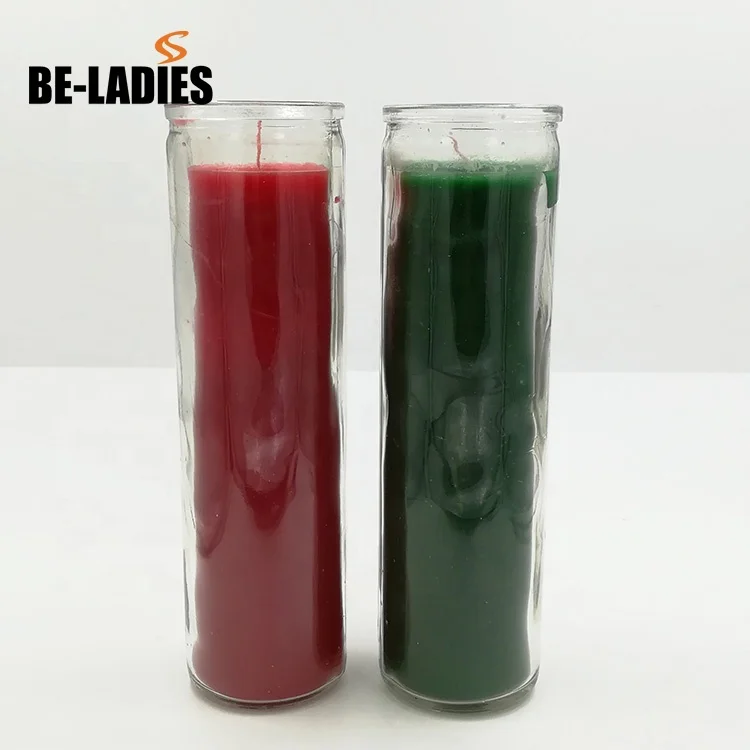 Wholesale in bulk memorial unscented 7days burning glass candle