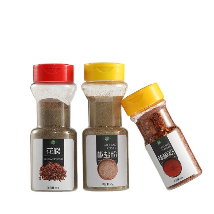 Wholesale 4OZ PET Empty Salt Pepper Shaker 110ml Plastic Spice Bottle