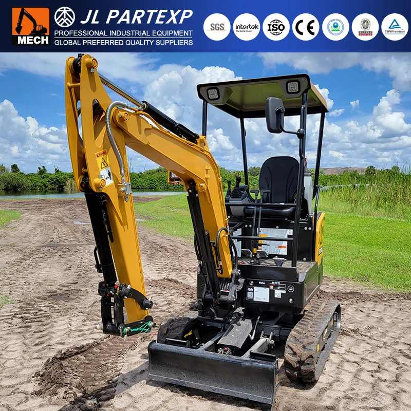 Micro Mini Crawler Digger Excavator for Home Agricultural Farm Farmland Orchard Land Clearing Job Use with Root Rake Stick