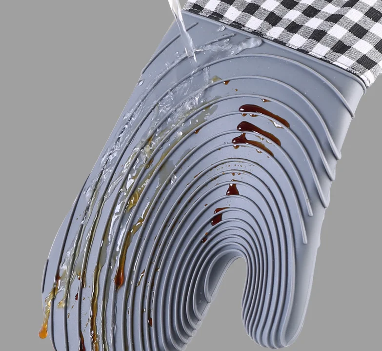 Silicone Oven Mitts and Pot Holders Set 500 Heat Resistant Oven Gloves Flexible Kitchen Cooking Baking Grilling Microwave oven