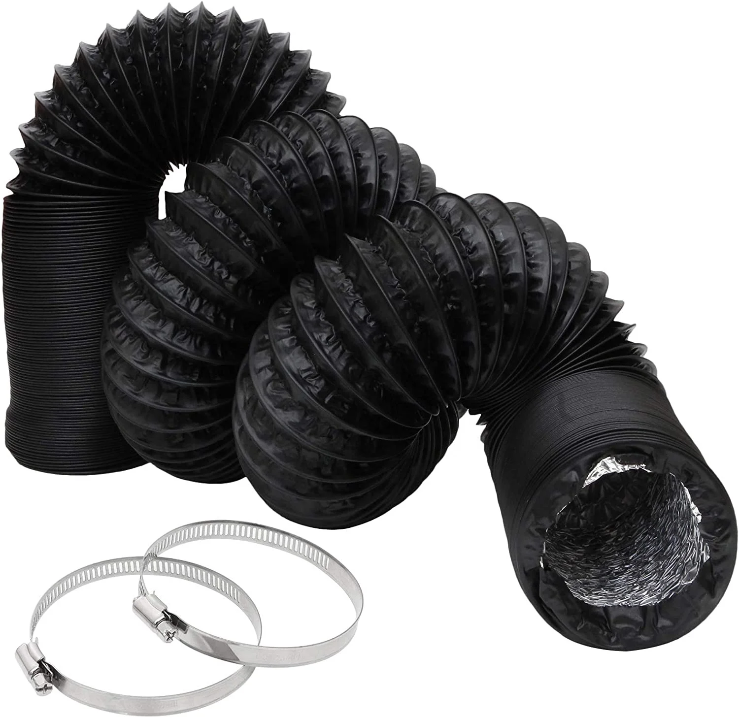 Hydroponics grow tent application pvc aluminum foil round duct