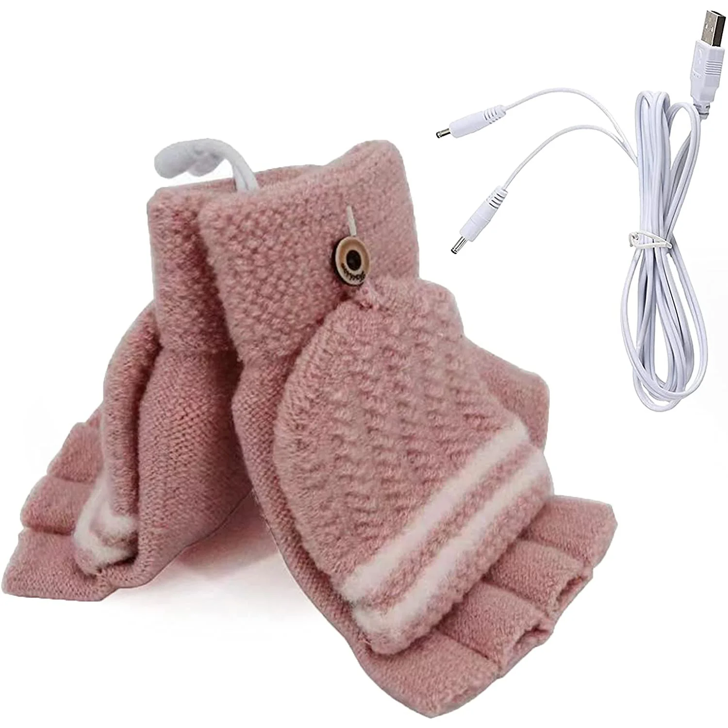USB флип перчатки электрические термоперчатки для зарядки грелка рук сокровище Половина finger
