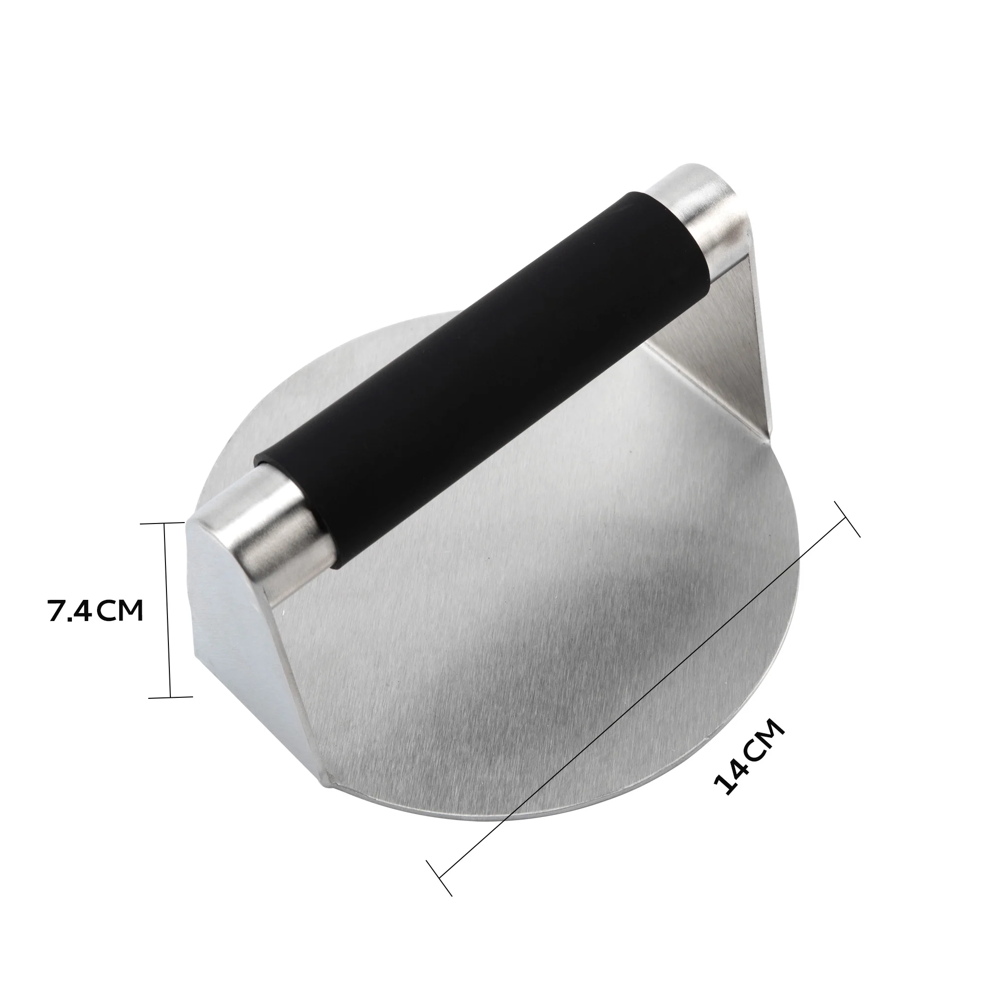New Item Anti-Scald Handle Burger Press Round Stainless Steel Burger Smasher