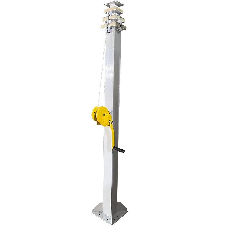 3M 4M 5M 6M 7M 8M 9M Hand cranked Telescopic Mast for Vehicle mounted Winch Monitoring Lighthouse High Pole Lighting