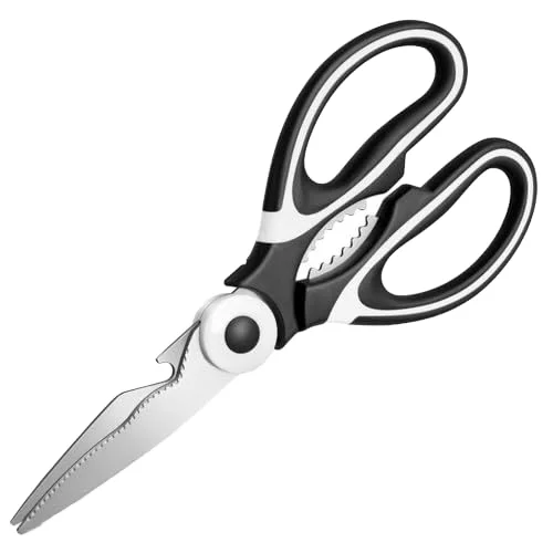 Multi-purpose Kitchen Scissors Heavy Duty Kitchen Shears Household Meat Scissors  Chef Poultry Seafood Cut Crab Shears Sheath