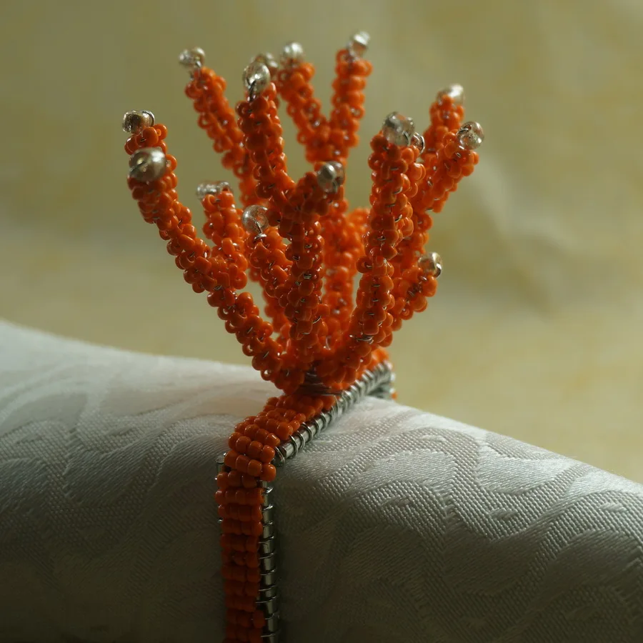 coral napkin ring in many colors for wedding cheap decoration napkin holder,