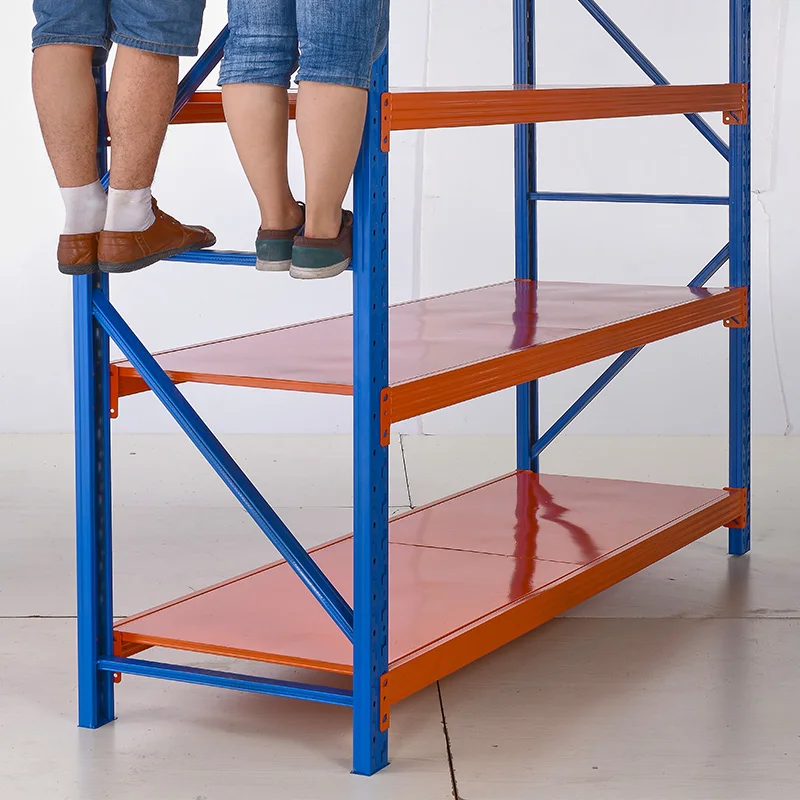 Prefab warehouse light duty shelf long span storage rack