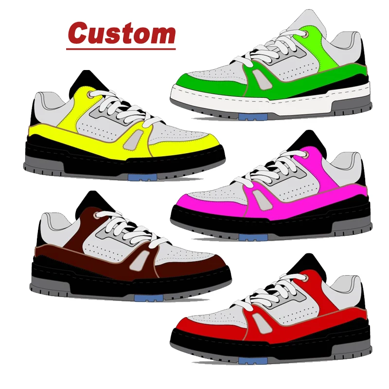 Fully Custom Sneakers Brand Customized LOGO Shoes Men Fashion Casual Platform Walking Running Style Shoes