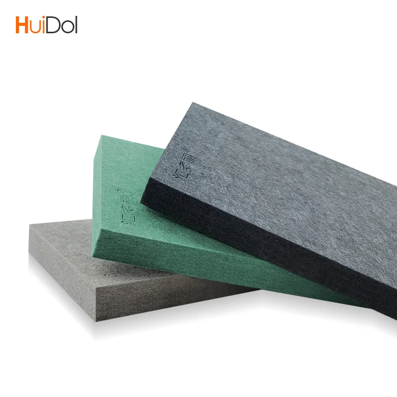 High Density Light Grey Charcoal Sound Absorption PET Acoustic Panels Polyester Felt Acoustic Panels