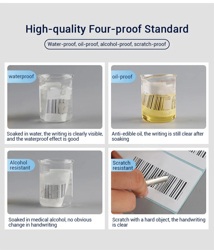 NOCI Hihg Quality Heat Transfer Thermal Barcode Labels Direct Thermal Sticker Paper Roll