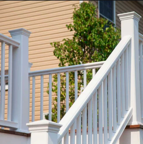 plastic vinyl balustrade deck railing,balcony railing design