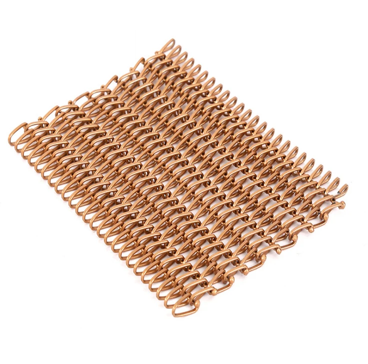 Stainless Steel Aluminum Brass Decorative Wire Ring Mesh For Wall Facade