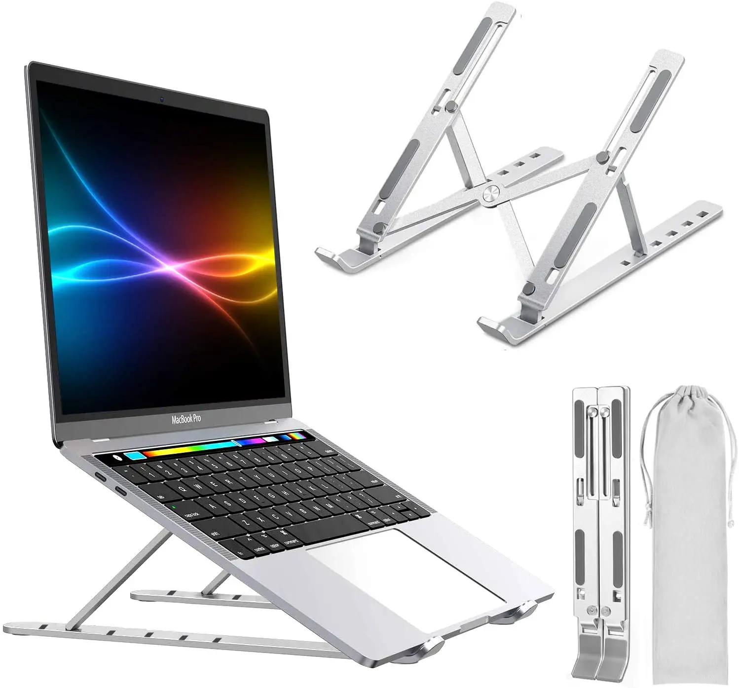 Портативный офисный стол для ноутбука, 6 углы регулируемый складной ноутбук в металлическом корпусе, рабочий стол, алюминиевый складной ноутбук подставка для стола (1600059541728)