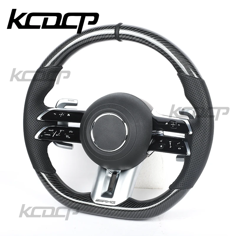 For Benz AMG GT W205 W204 C63 G63 W213 W223 W206 G500 A45 Carbon Fiber Steering Wheel