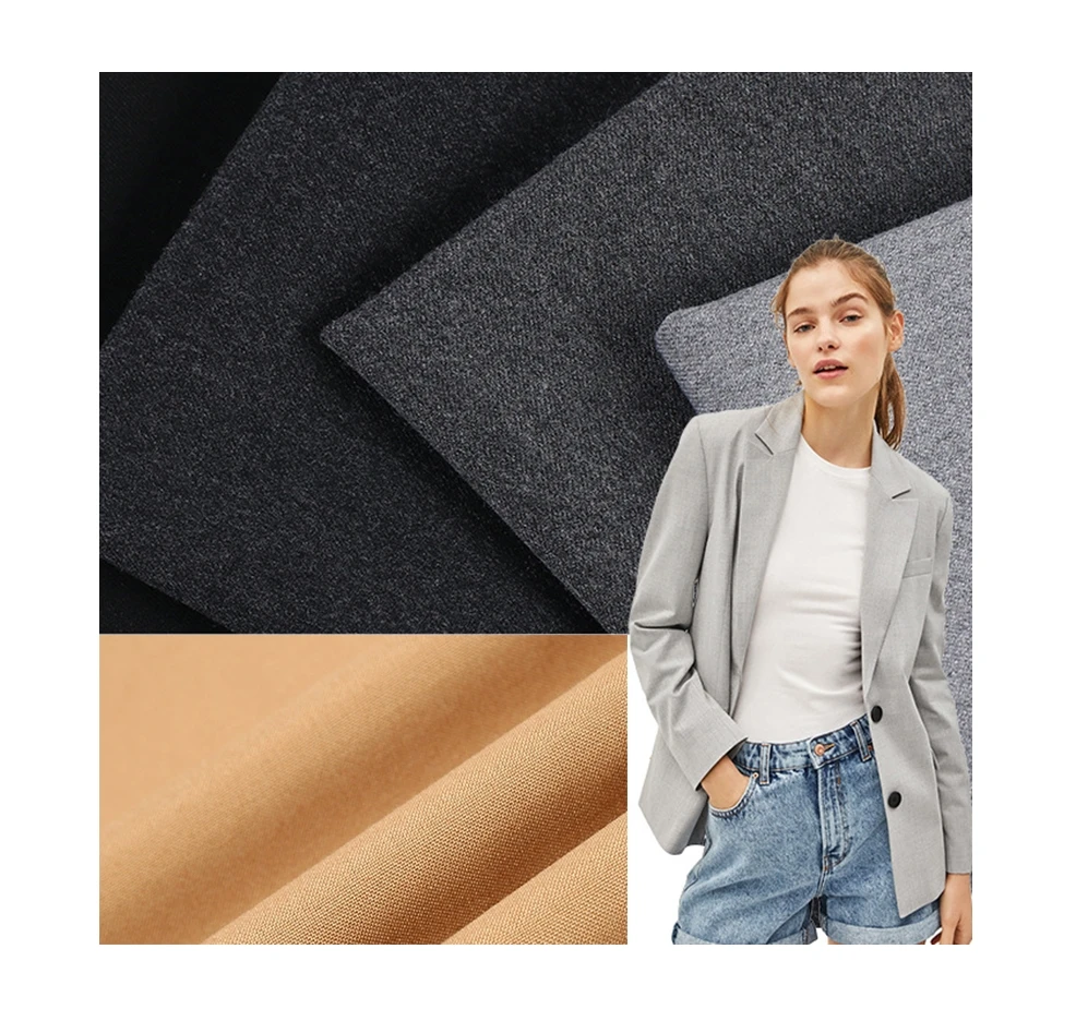 Wholesale New mens trousers TR poly/viscose spandex woven fabric for suiting fabric