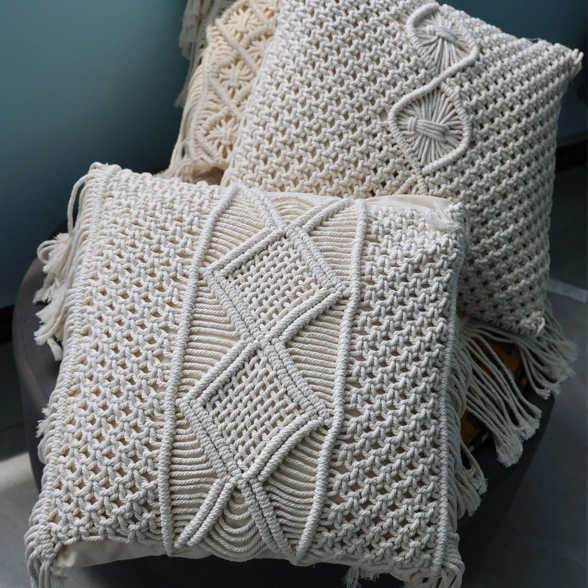 2022 новые стили богемные подушки декоративные полосатые наволочки хлопковые