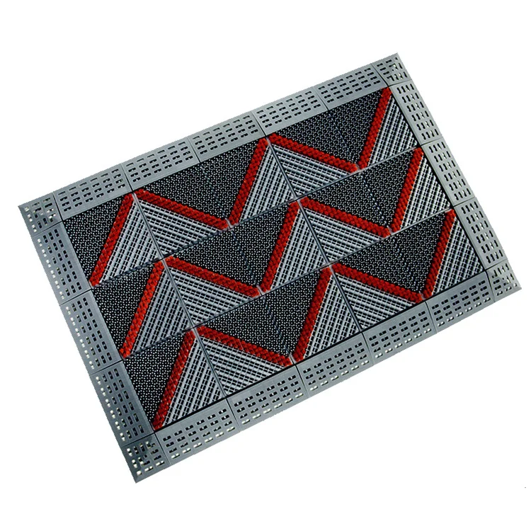 entrance  porch Plastic Brushes Flooring Popular Door Mat Tile  Brush Anti-slip Three in One Mat tiles