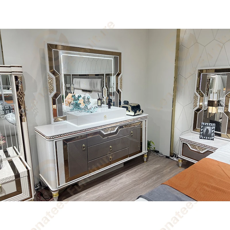 Modern Double Bed Bedroom Set Hotel Apartment Bedroom Set Queen Storage Bedroom Furniture Set